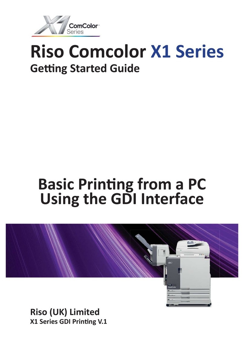 Riso Comcolor X1 Series User manual