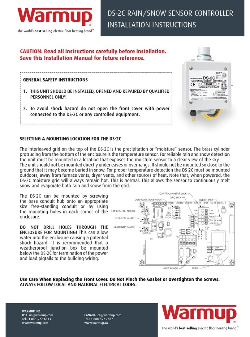 Warmup DS-2C installation instructions