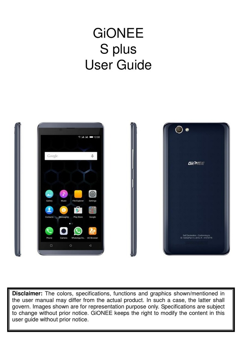 Gionee S plus User manual