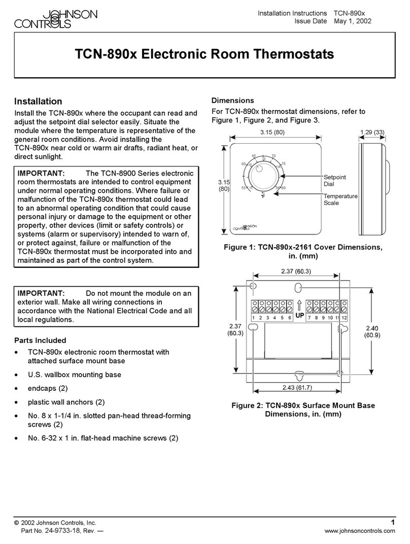 Johnson Controls TCN-890x User manual