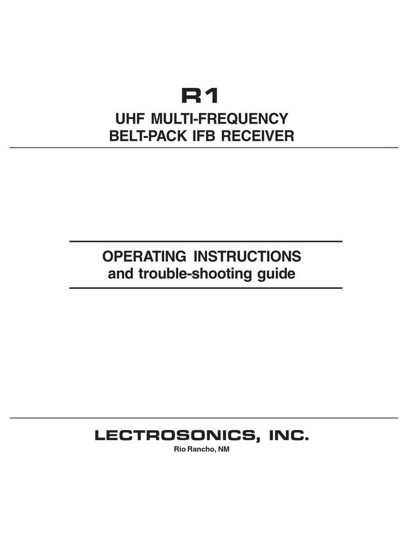 Lectrosonics R1 Operating instructions and troubleshooting guide