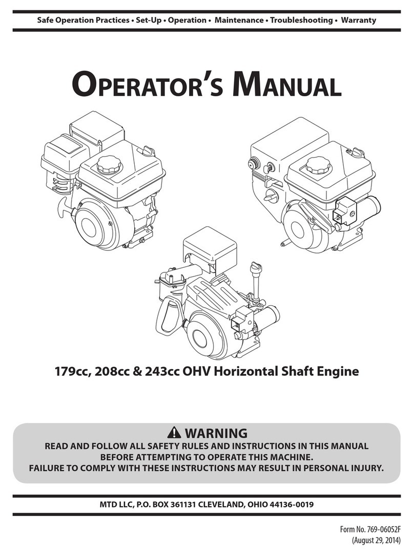 MTD 179cc Operator's manual