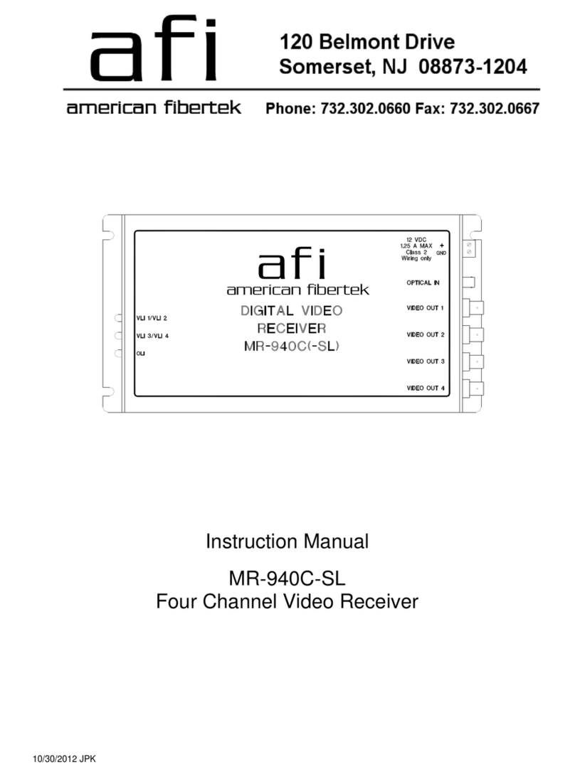 AFi MR-940C-SL instruction manual