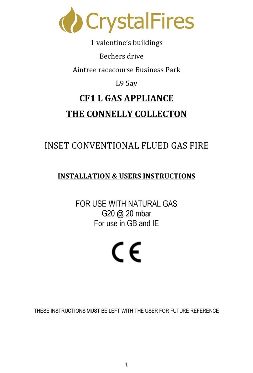 crystal fires CF1 L Installation & user's instructions