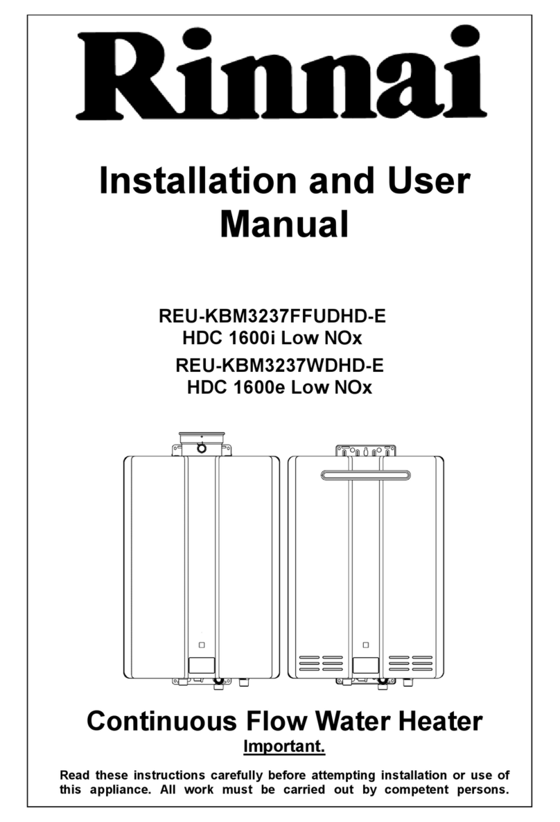 Rinnai HDC 1600i Low NOX Installation and user manual Rinnai HDC 1600i Low NOX Installation and user manual