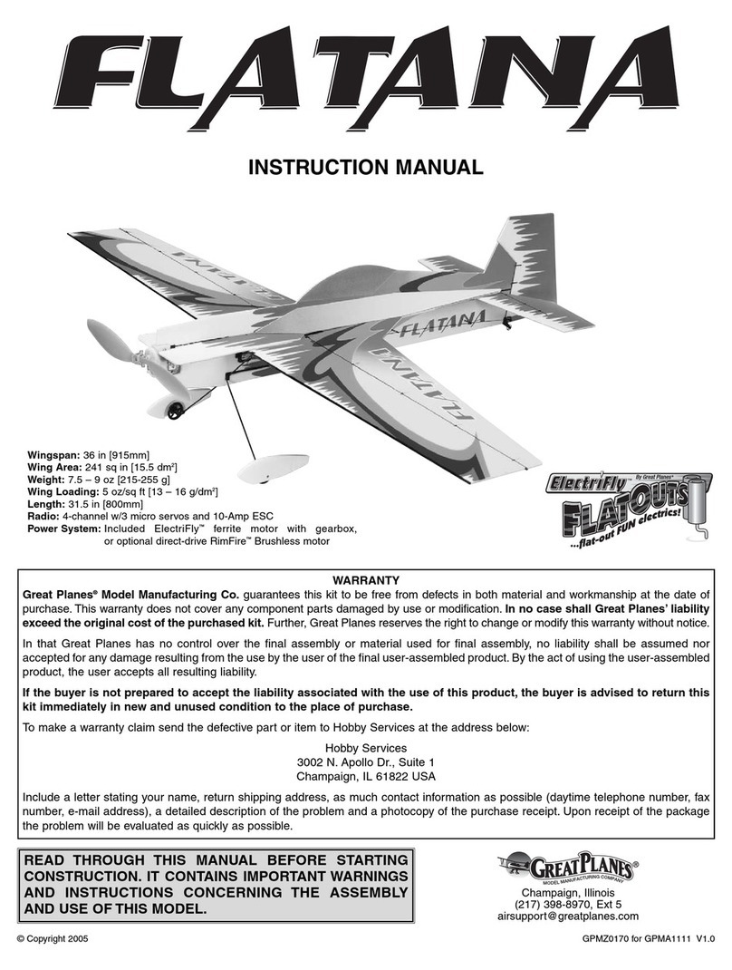 GREAT PLANES FlatOut Flatana instruction manual