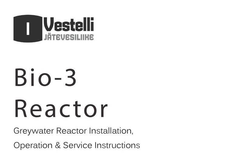 Vestelli BIO-3 REACTOR Installation, operation and service manual Vestelli BIO-3 REACTOR Installation, operation and service manual