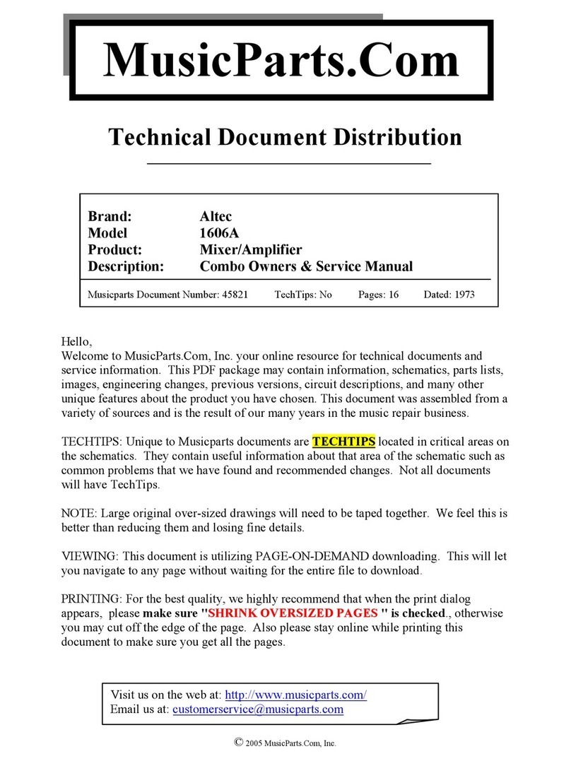Altec 1606A operating instructions