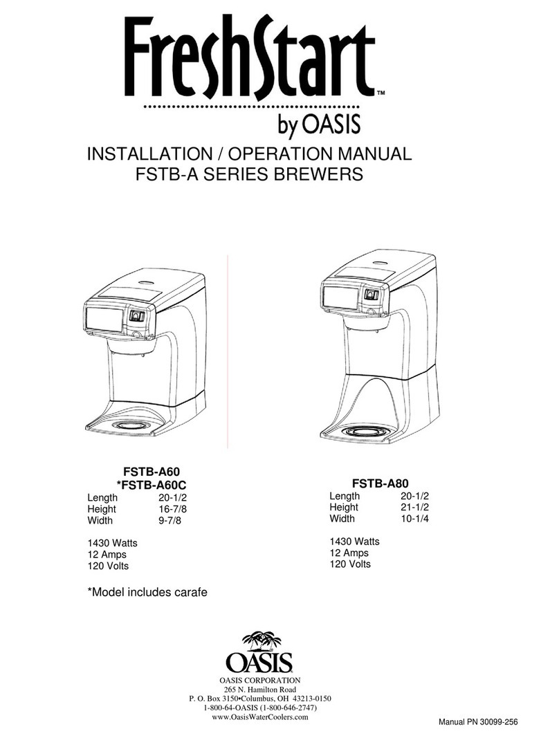 Oasis FreshStart FSTB-A60 Installation & operation manual