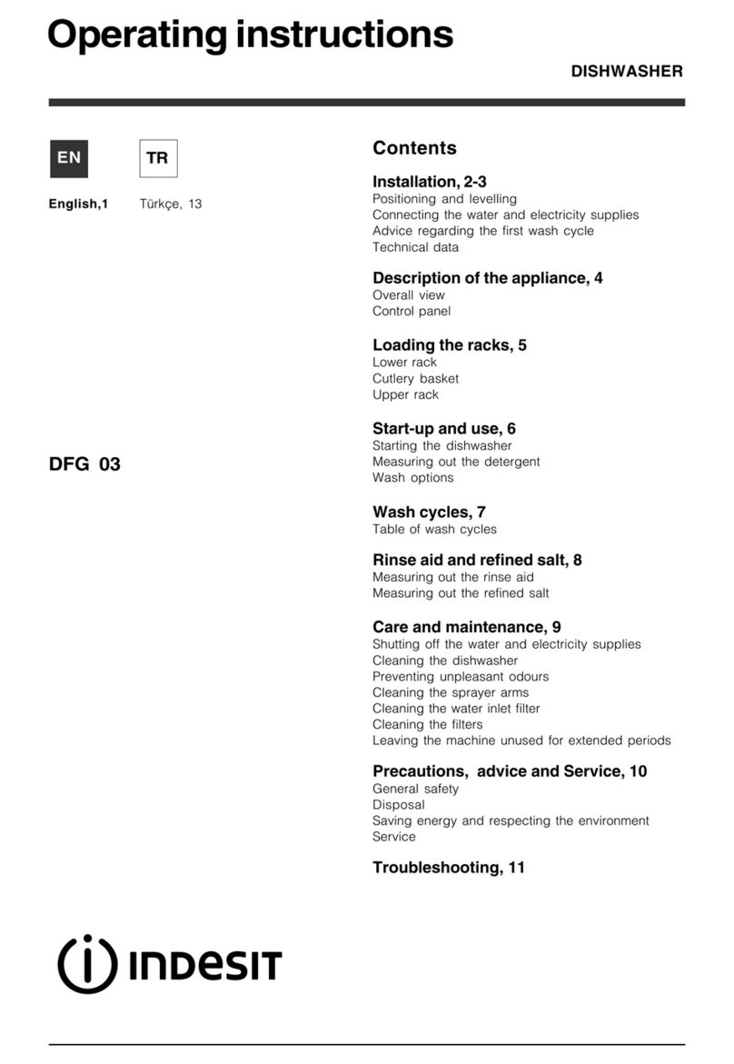 Indesit DFG 03 User manual