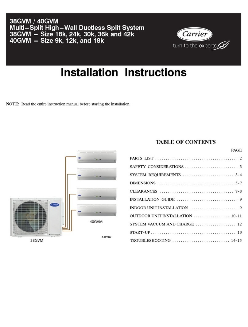 Carrier 38GVM Series User manual