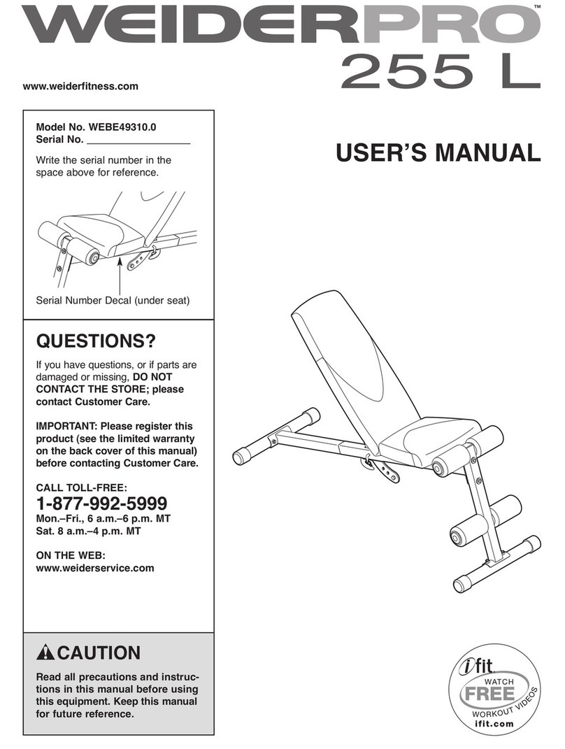 WeiderPro 255 L user manual
