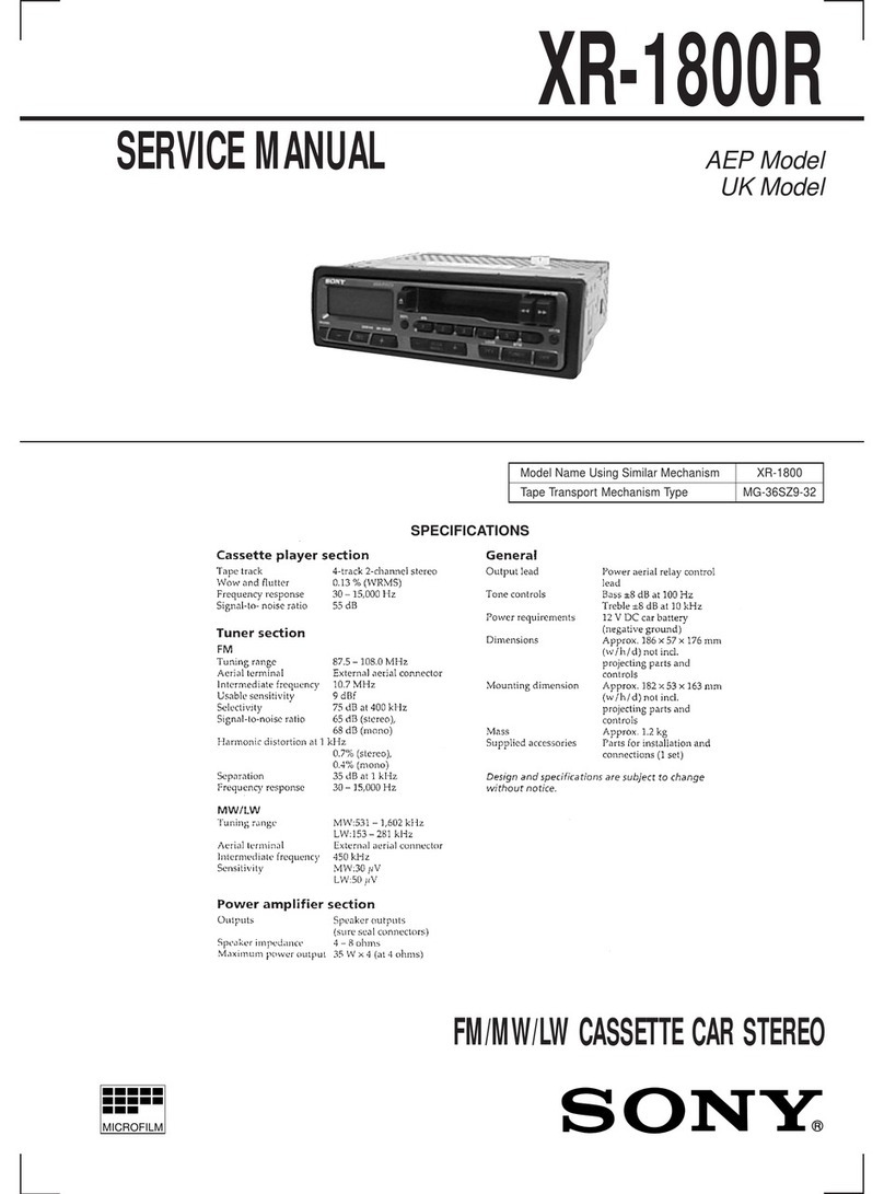 Sony XR-1800R Service manual