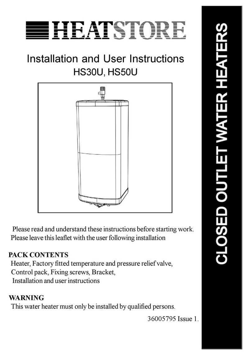 Heatstore HS30U Installation and user instructions