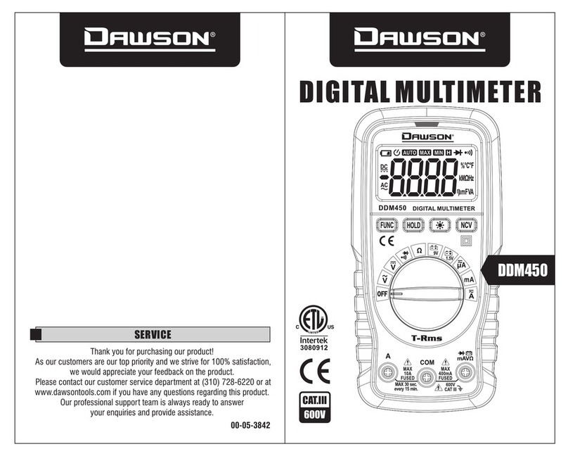 Dawson Tools DDM450 User manual Dawson Tools DDM450 User manual