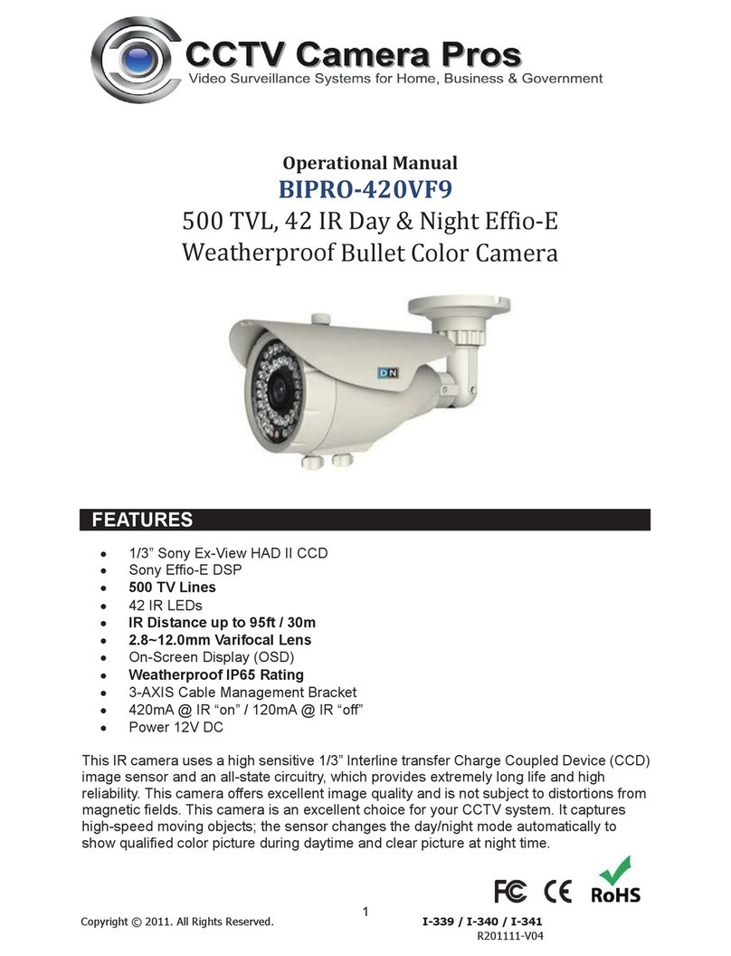 cctv camera pros BIPRO-420VF9 Quick start guide
