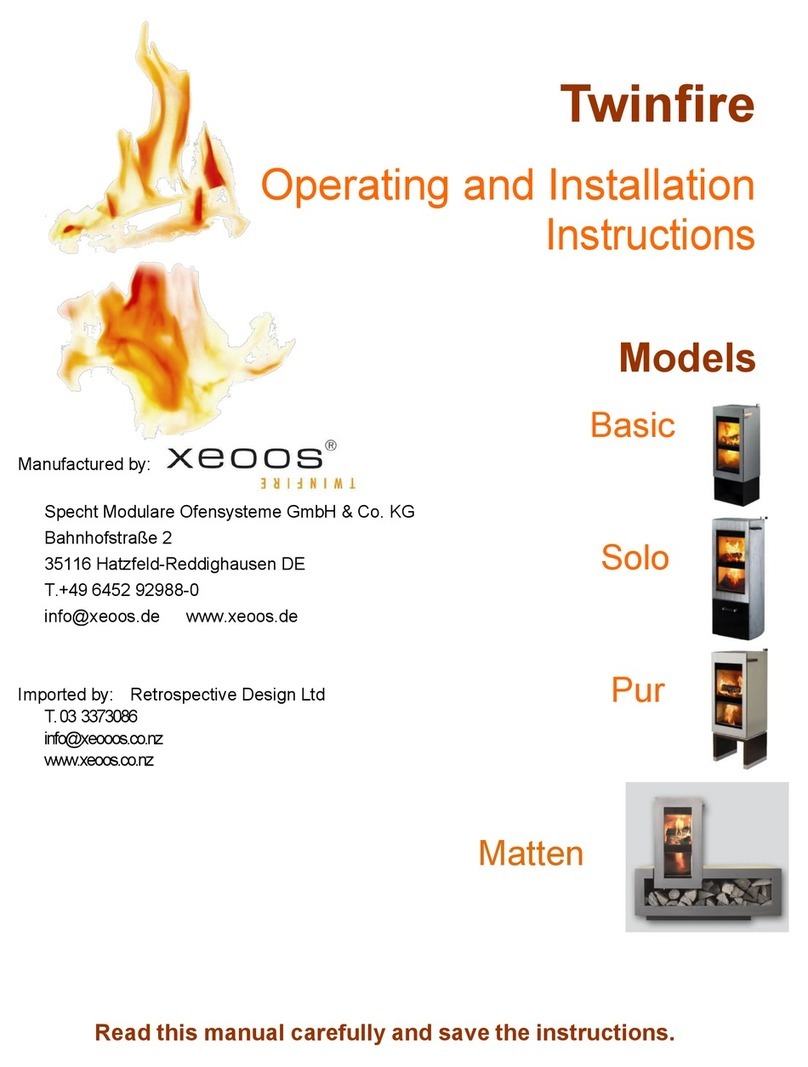 xeoos Twinfire Basic Operating and installation instructions