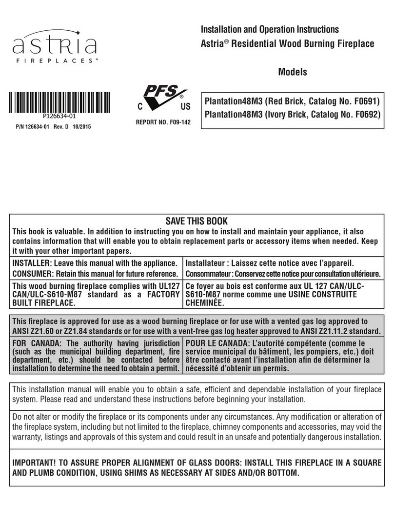 Astria Plantation48M3 F0691 Installation and operation instructions Astria Plantation48M3 F0691 Installation and operation instructions