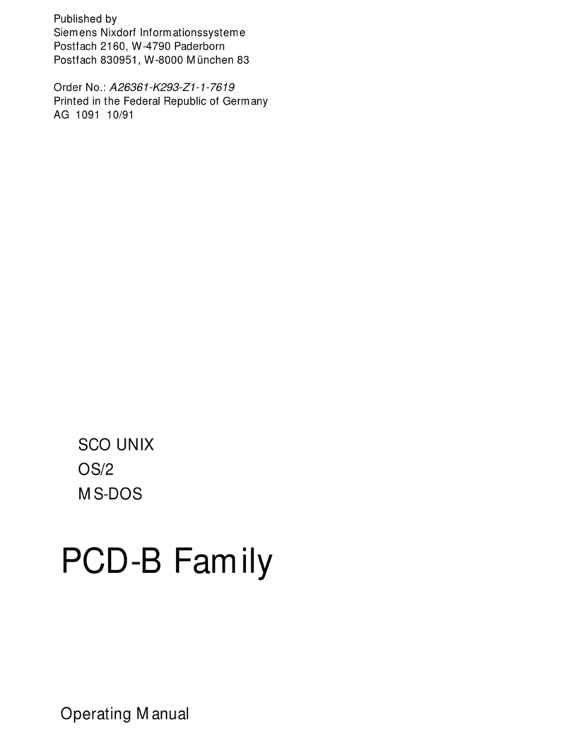 Siemens Nixdorf PCD-B series operating manual