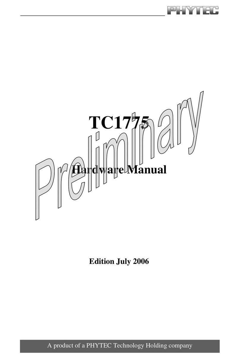 Phytec phyCORE-TC1775 User manual