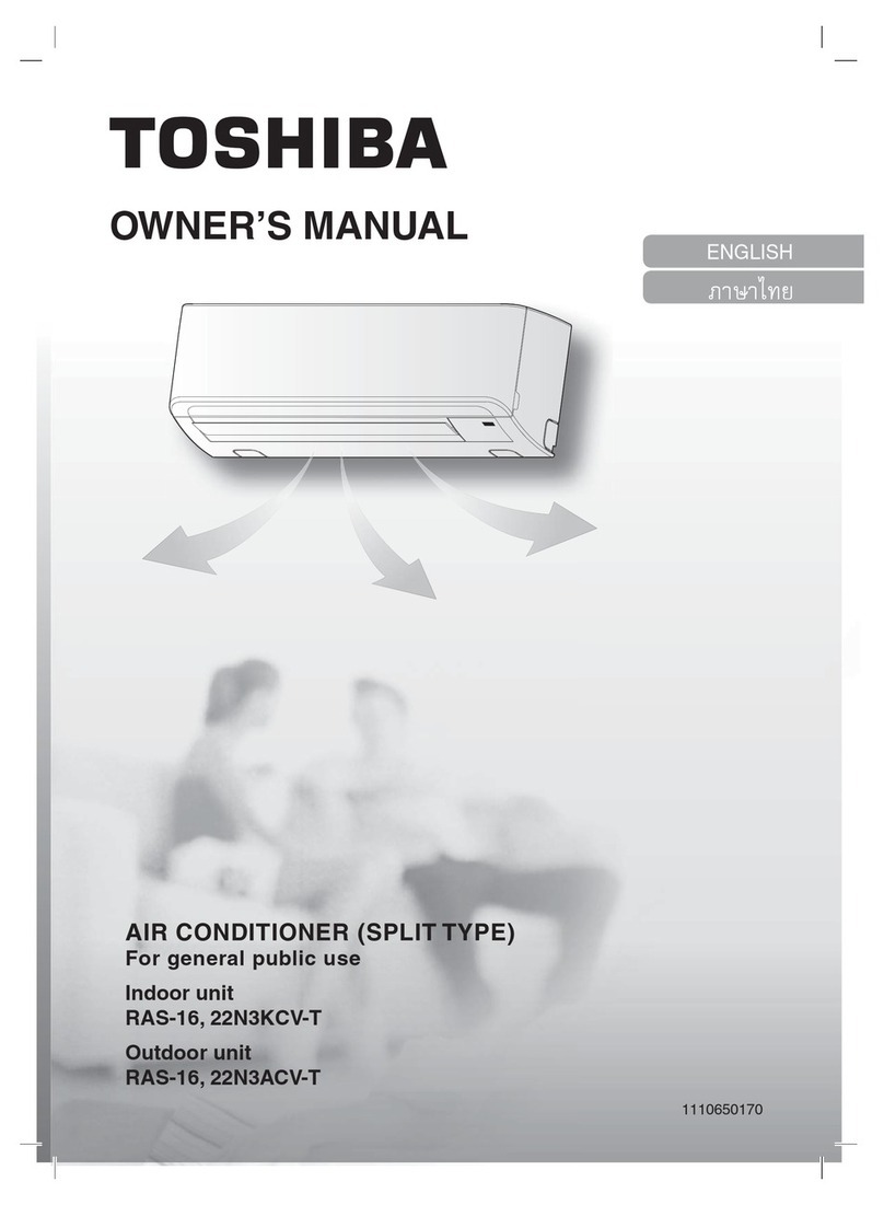 Toshiba RAS-16N3KCV-T owner's manual