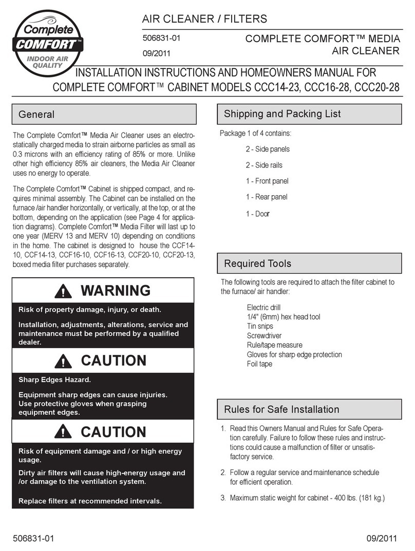 COMPLETE COMFORT CC14-23 Installation instructions and homeowner's manual