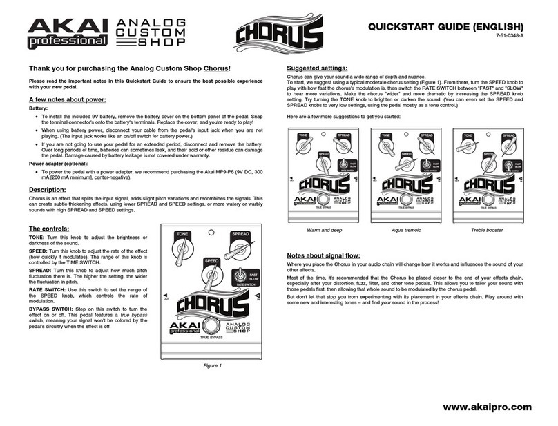 Akai Chorus User manual