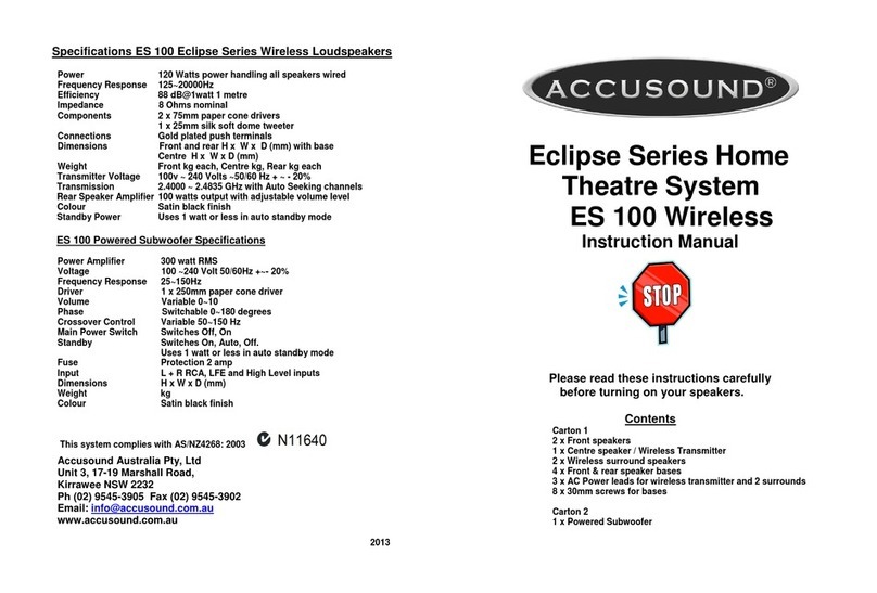 Accusound ES 100 Wireless User manual