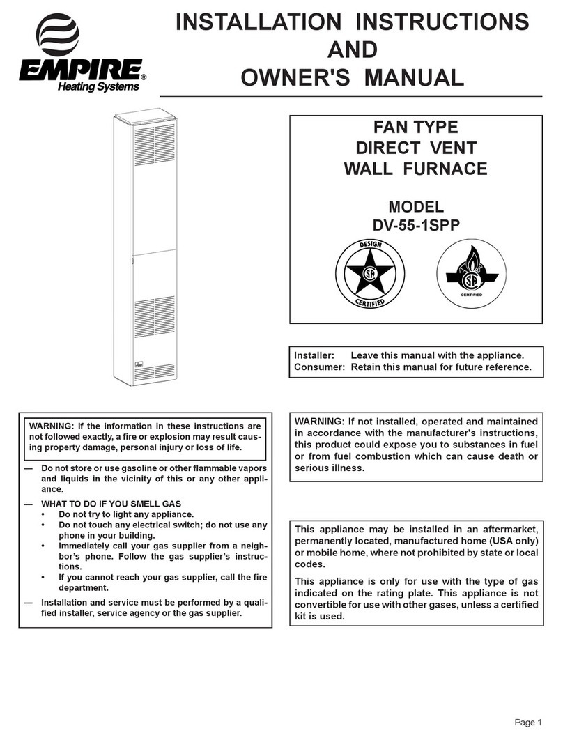 Empire DV-55-1SPP Installation instructions and owner's manual Empire DV-55-1SPP Installation instructions and owner's manual