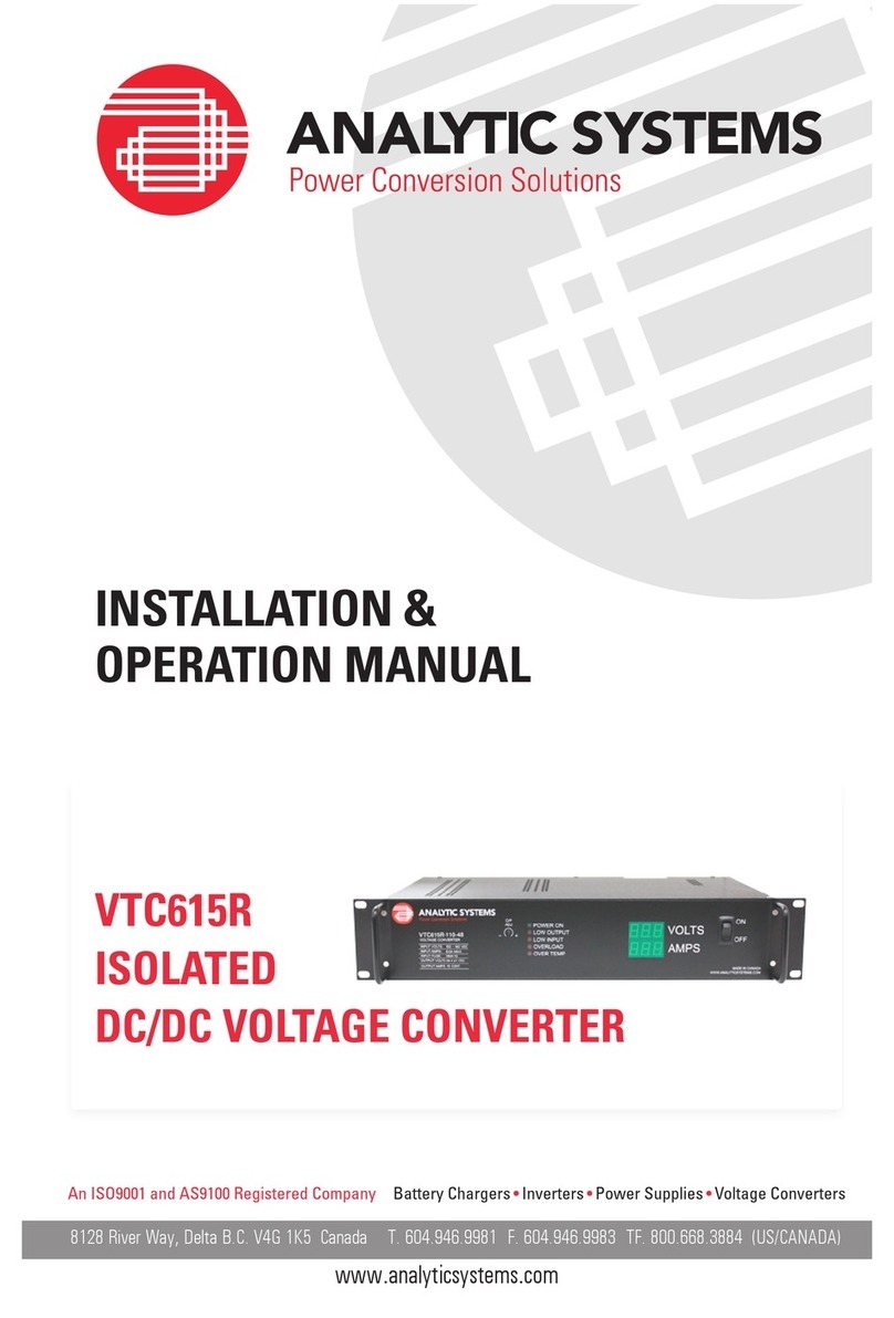 Analytic Systems VTC615R User manual