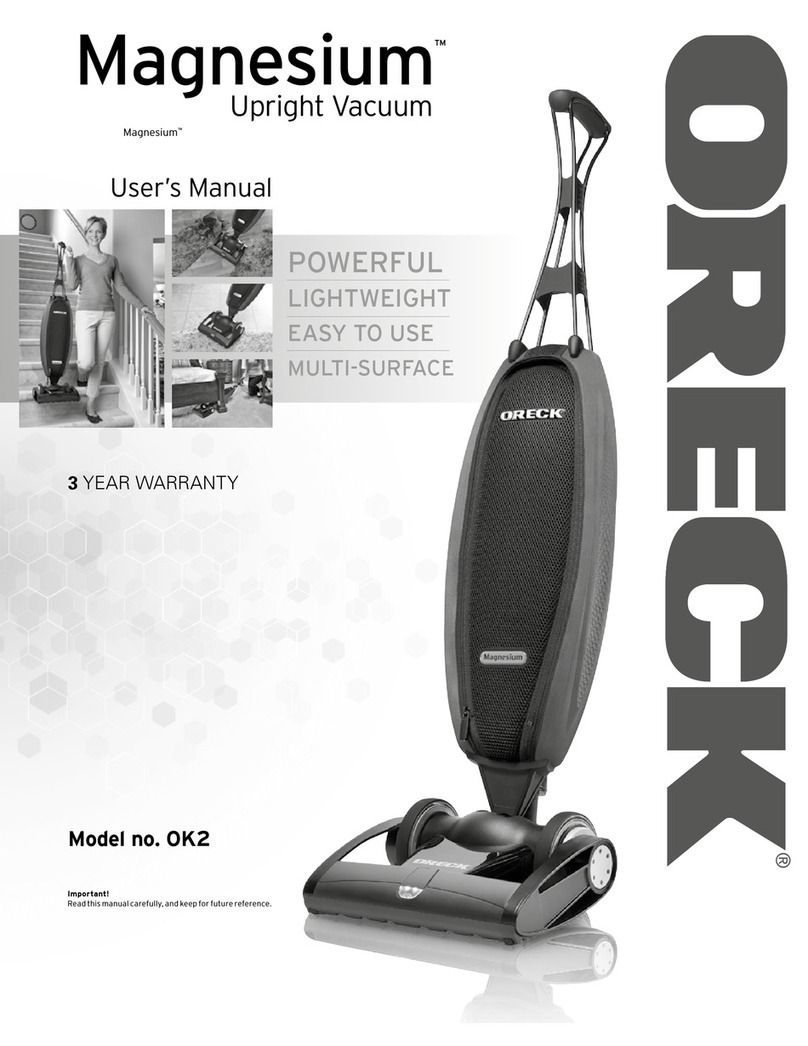 Oreck Magnesium OK2 User manual Oreck Magnesium OK2 User manual