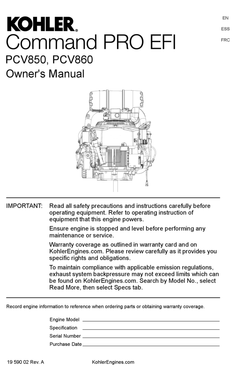 Kohler Command PRO EFI PCV850 User manual