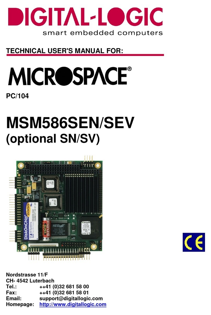 DIGITAL-LOGIC Microspace MSM586SEN Technical user guide