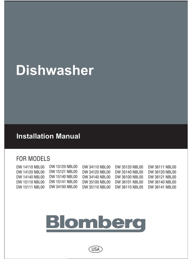 Blomberg DW 14110 NBL00 installation manual Blomberg DW 14110 NBL00 installation manual