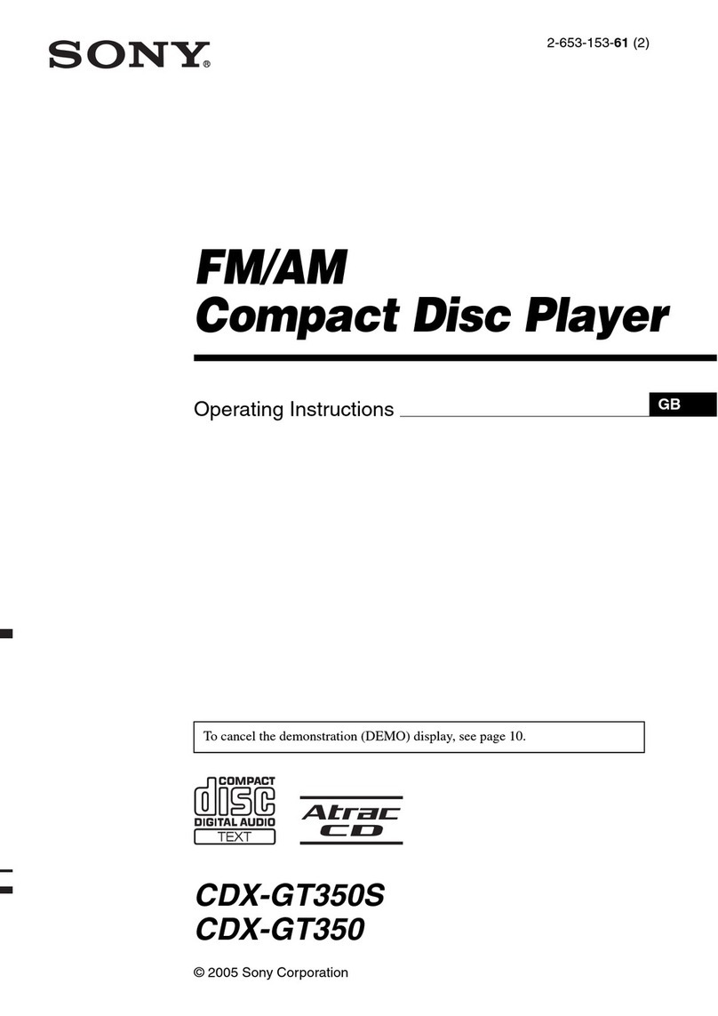 Sony CDX-GT350 operating instructions