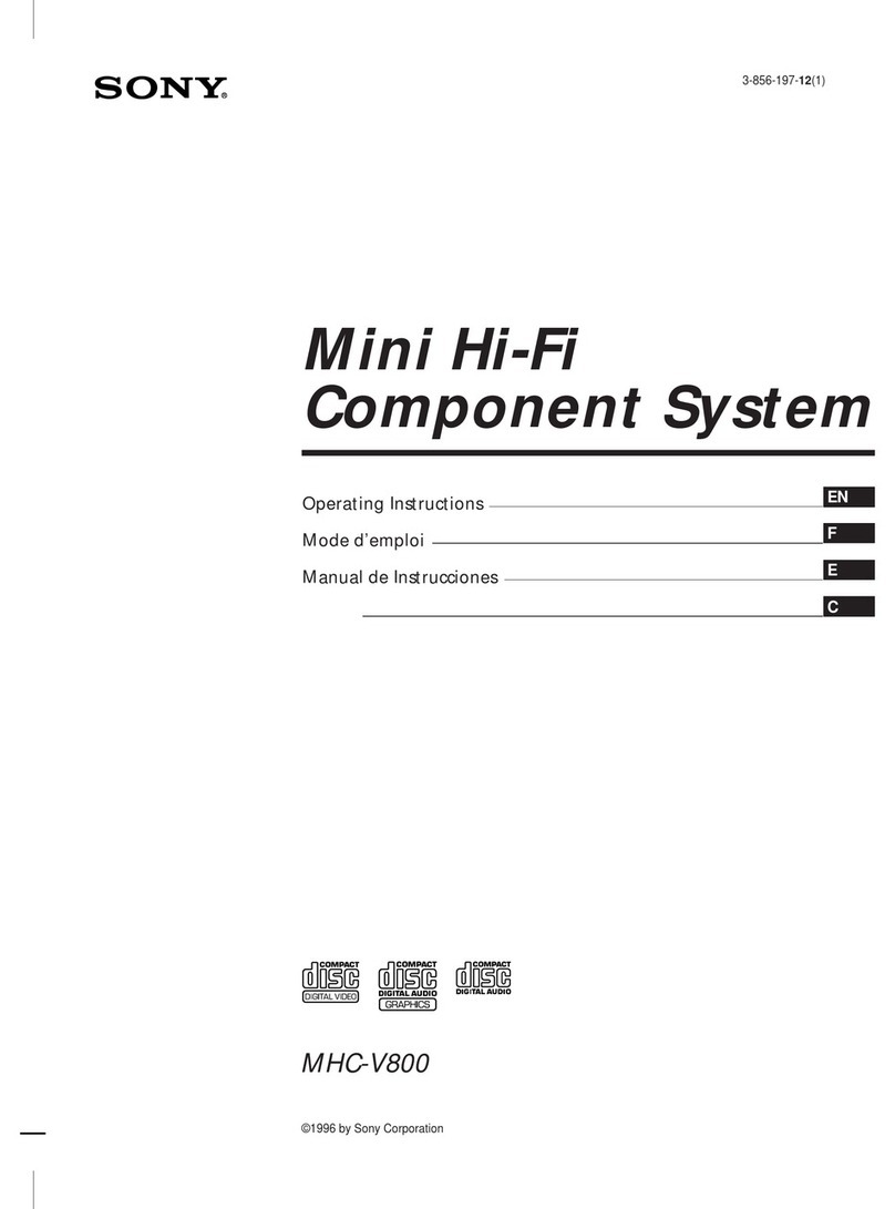 Sony MHC-V800 operating instructions