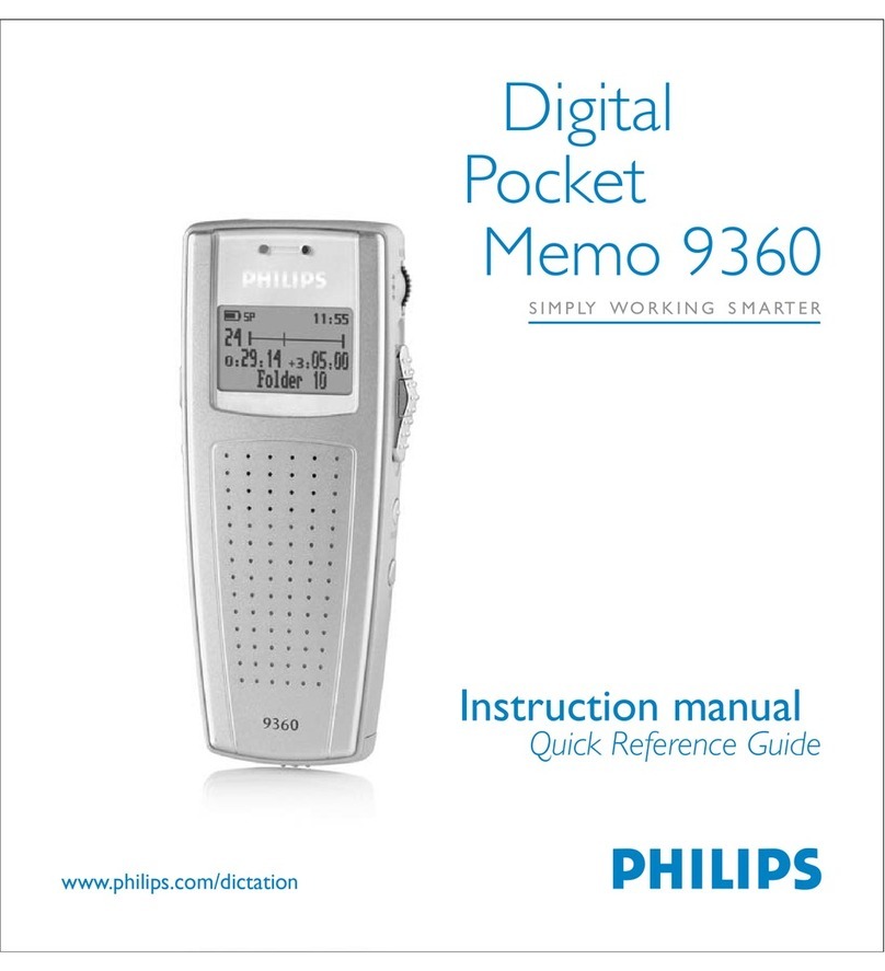 Philips Digital Pocket Memo 9360 User manual