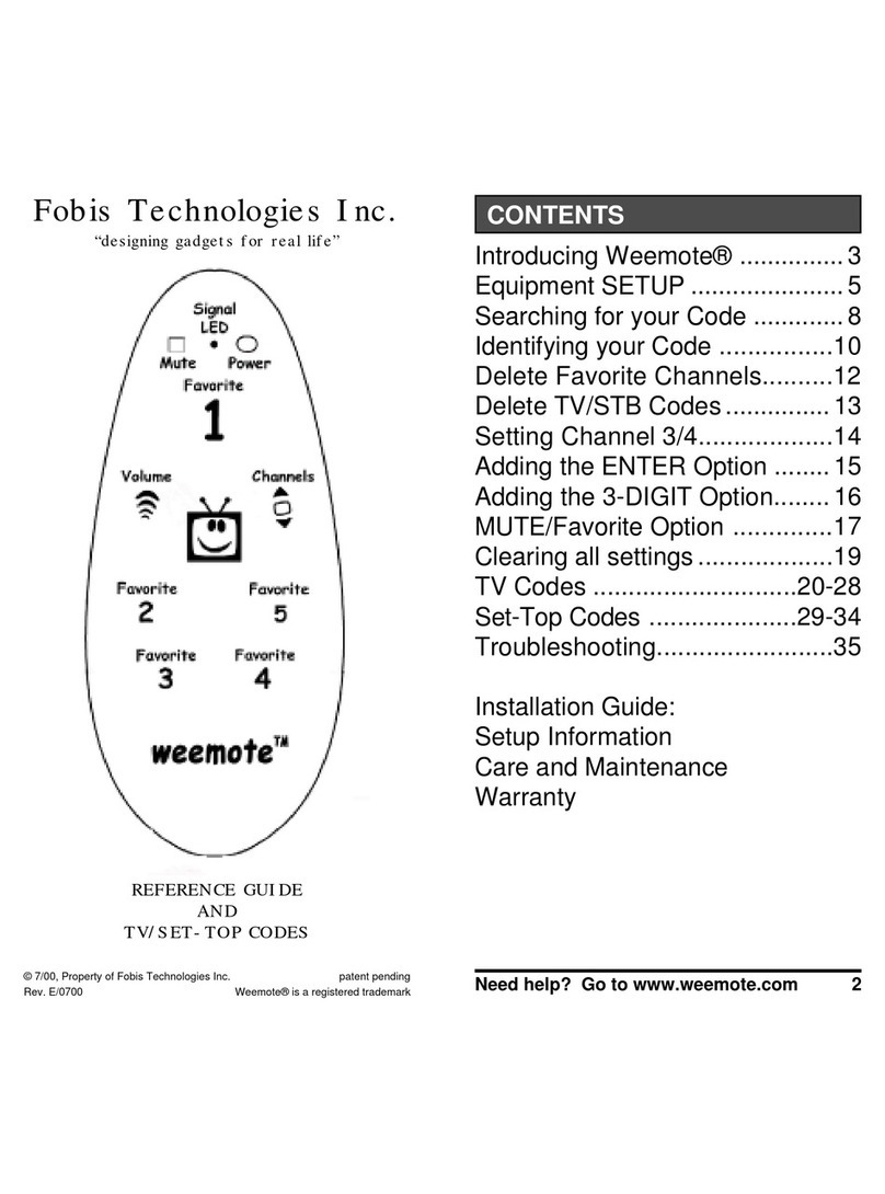 Fobis Technologies Weemote X User manual