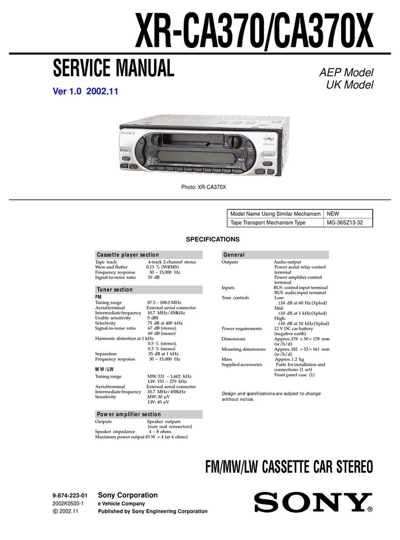 Sony XR-CA370 Service manual