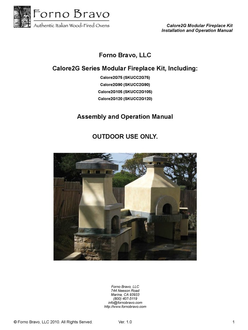 Forno Bravo Calore2G75 Assembly and operation manual Forno Bravo Calore2G75 Assembly and operation manual