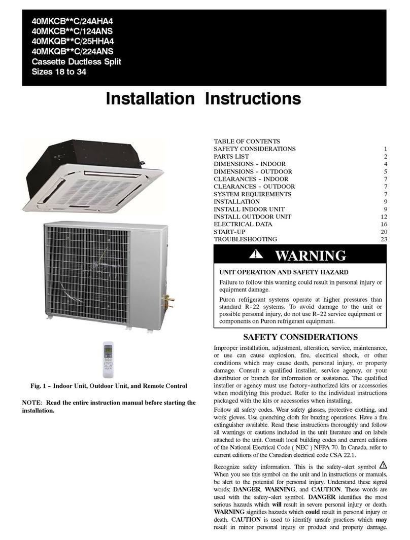 Carrier 40MKCB**C/24AHA4 User manual
