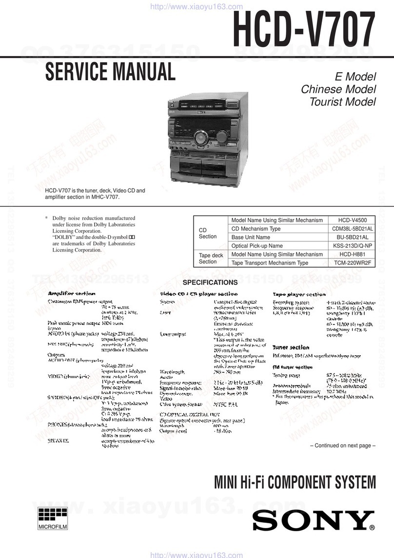 Sony HCD-V707 User manual