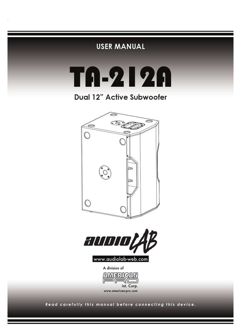 Audiolab TA-212A user manual