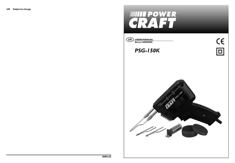 Power Craft PSG-150K User manual
