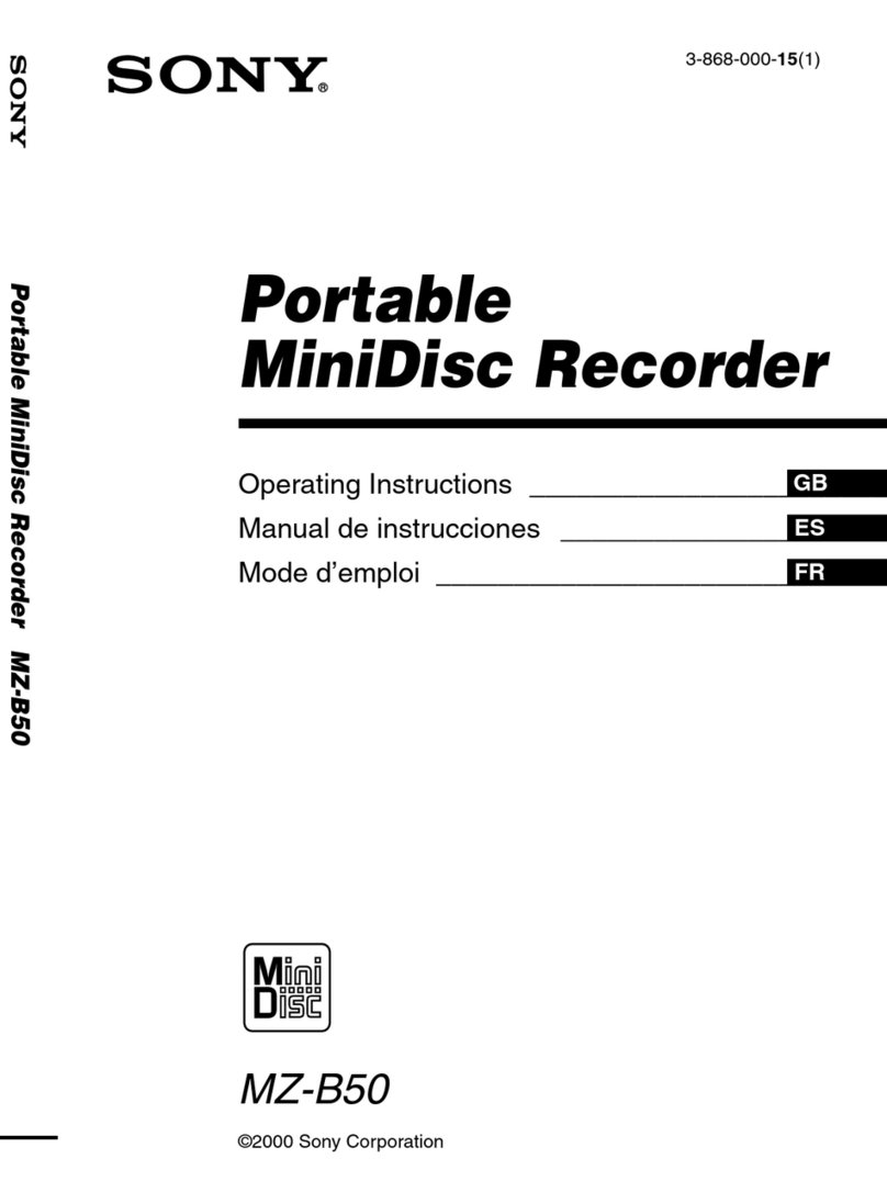 Sony MZ-B50 User manual