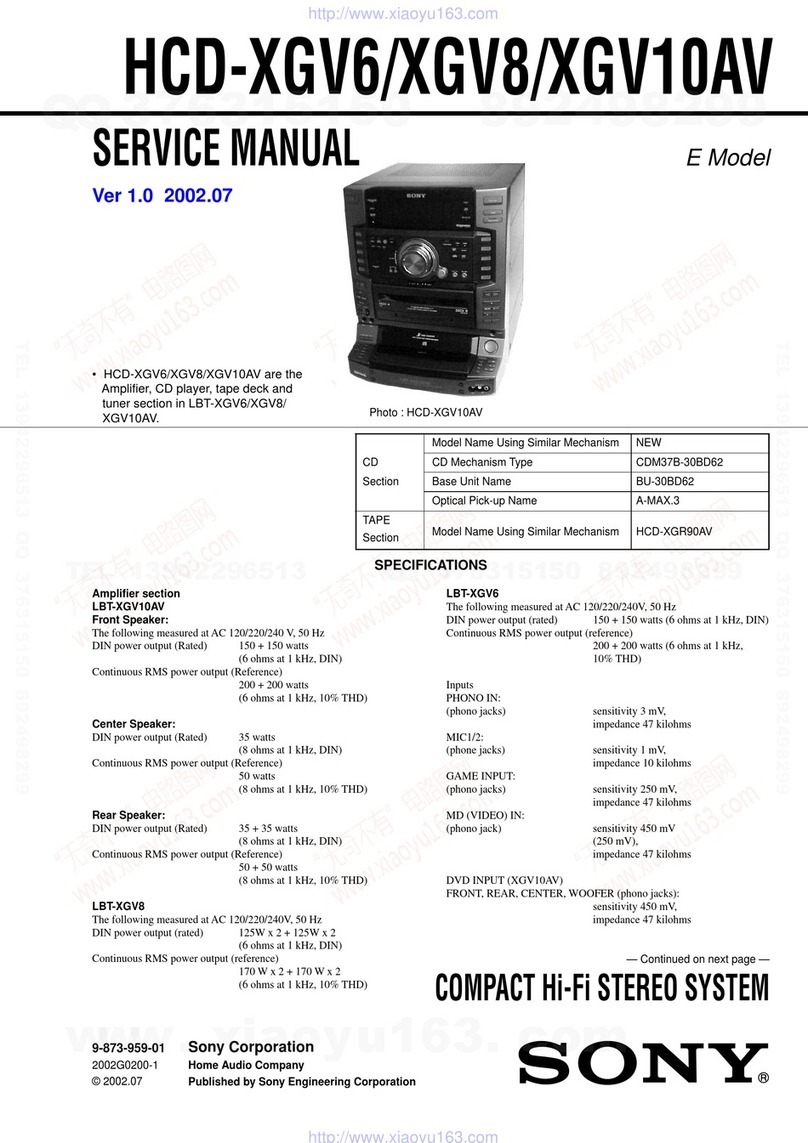 Sony HCD-XGV6 Service manual