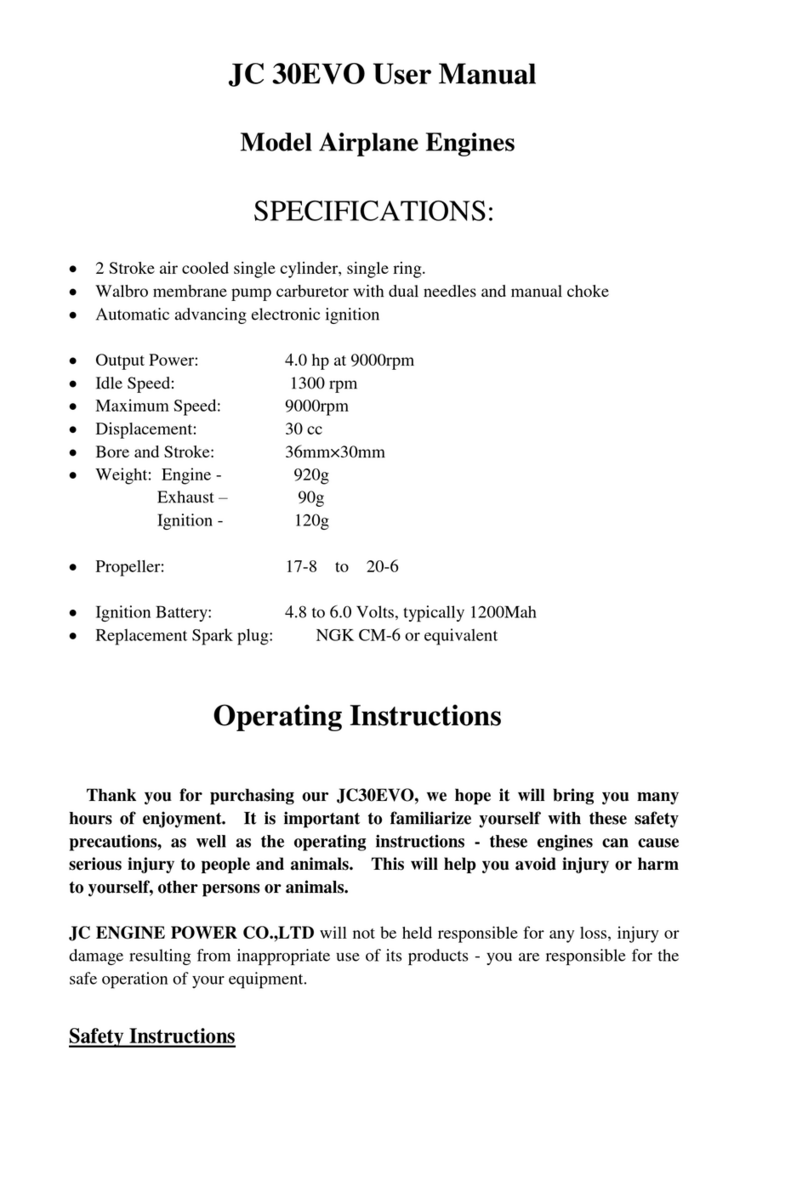 JC ENGINE POWER JC30EVO User manual
