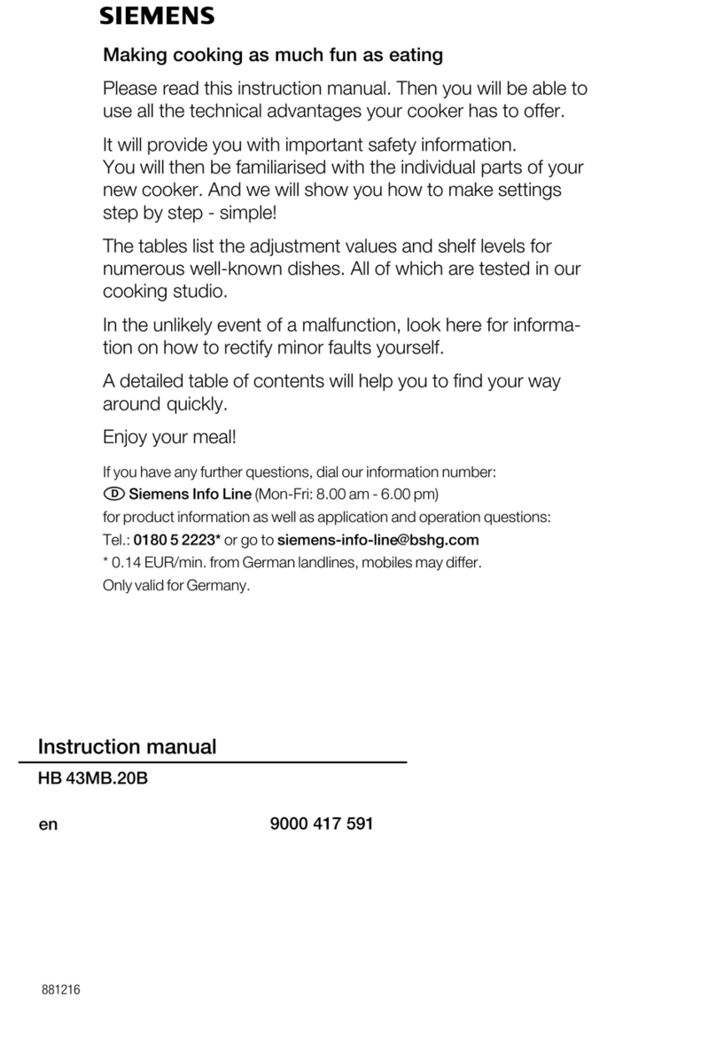 Siemens HB 43MB.20B User manual