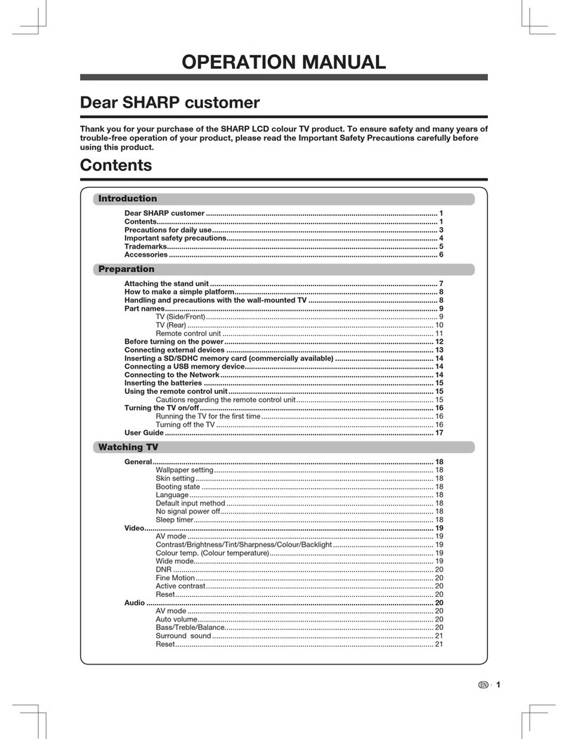 Sharp LC-60UF30H User manual