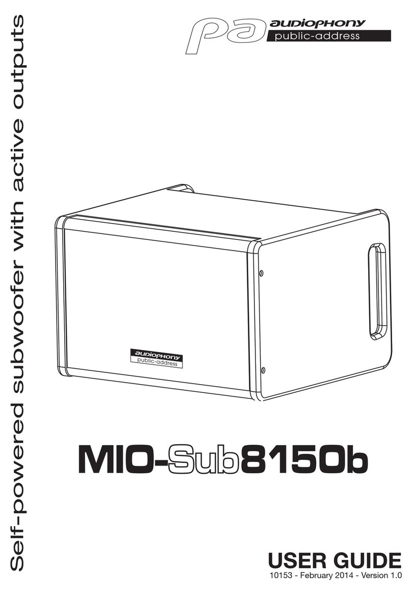 audiophony Mio-Sub 8150b user guide